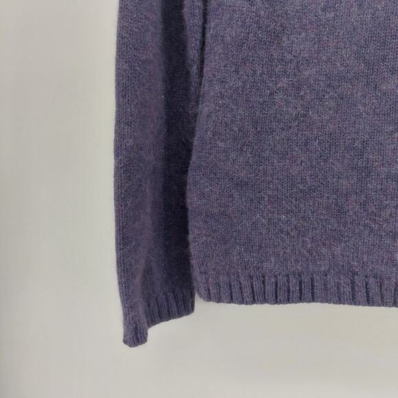 Eddie Bauer Purple Sweater Cotton Angora Nylon M - Picture 11 of 13